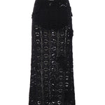 Gonna midi in crochet con fiori 106861 A3B8Z99 PINKO 