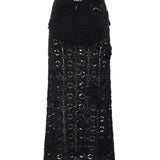 Gonna midi in crochet con fiori 106861 A3B8Z99 PINKO 