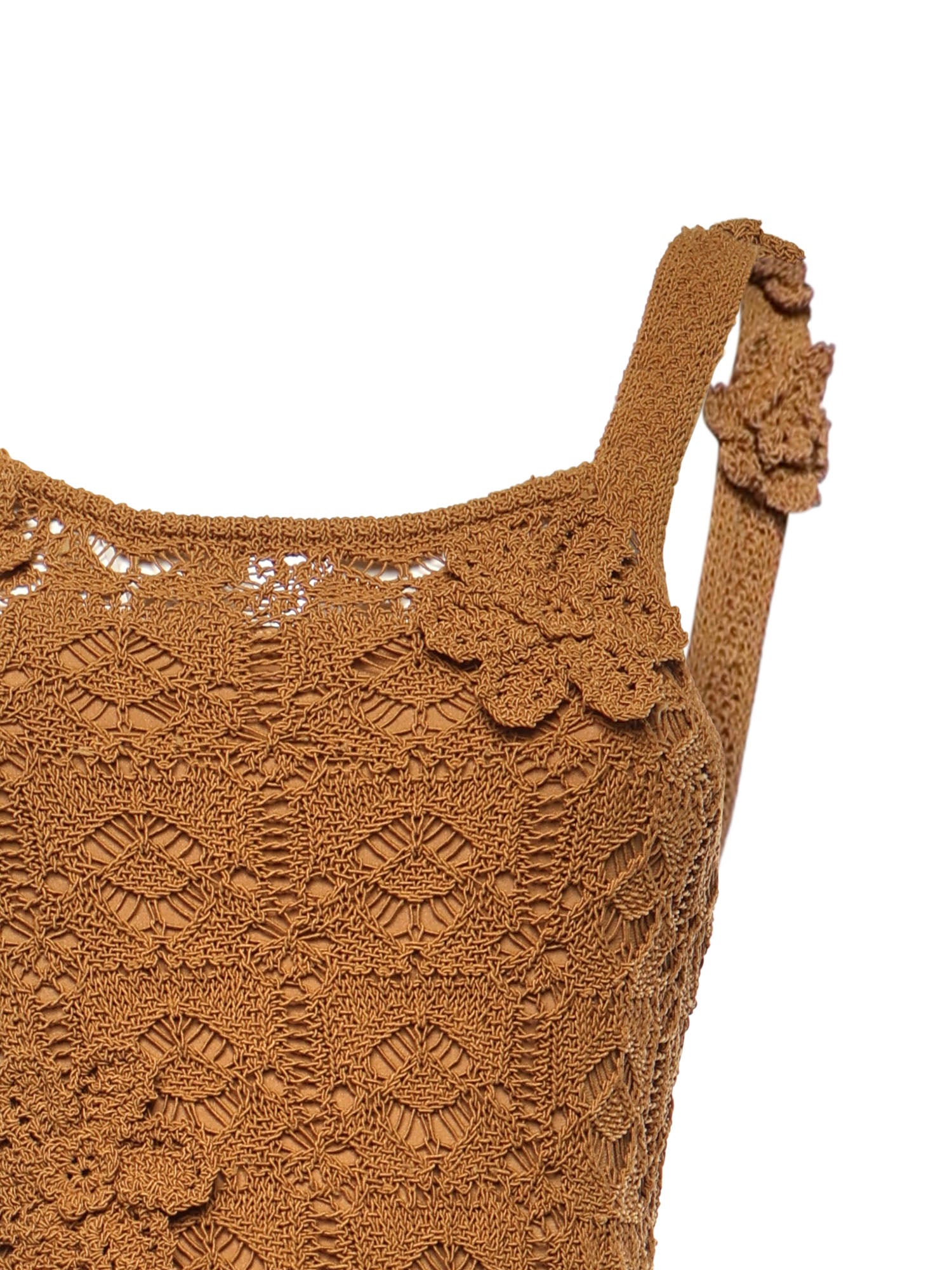 Abito midi crochet con fiori applicati 106862 A3B8L25 PINKO 