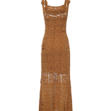 Abito midi crochet con fiori applicati 106862 A3B8L25 PINKO 