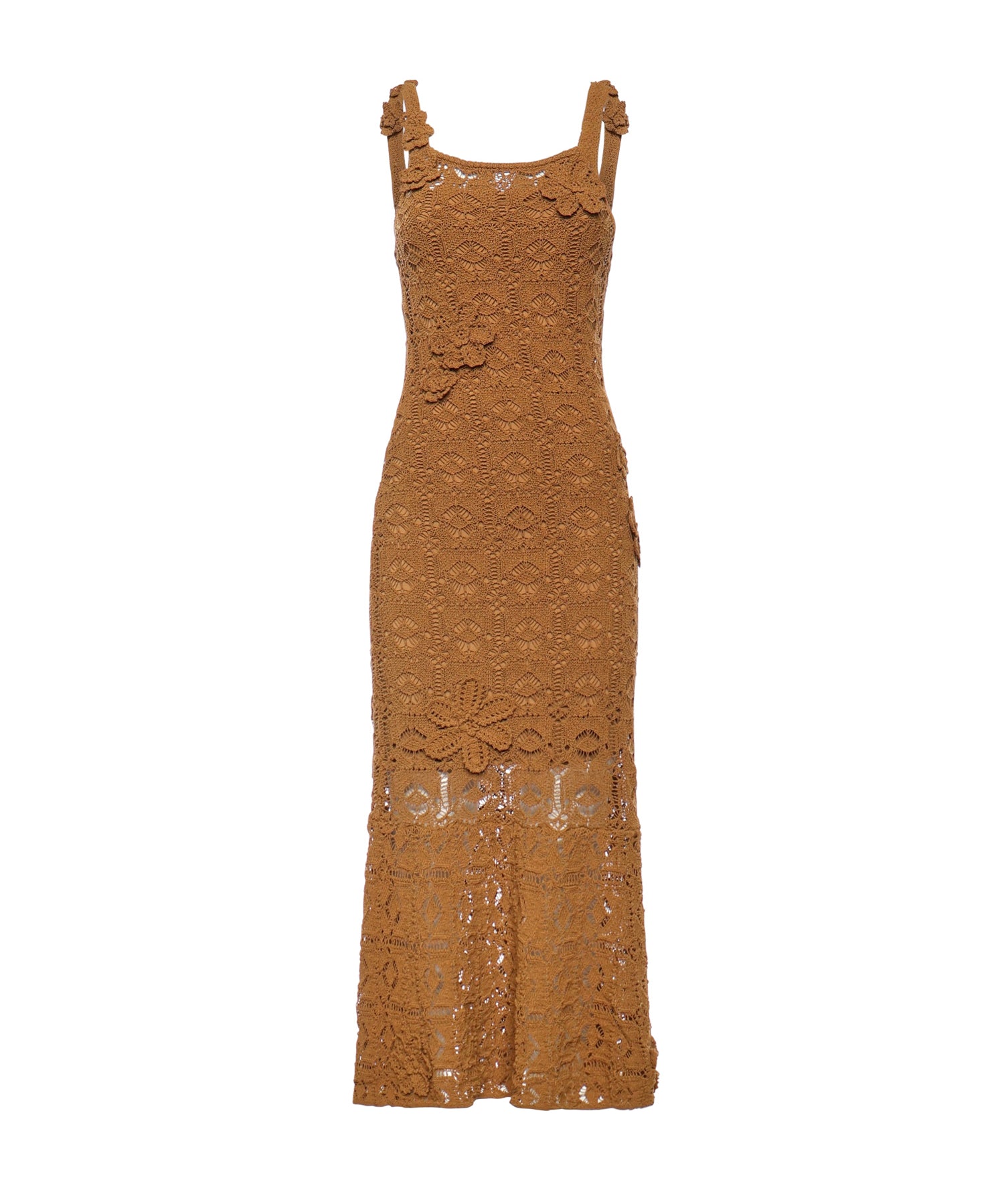 Abito midi crochet con fiori applicati 106862 A3B8L25 PINKO 