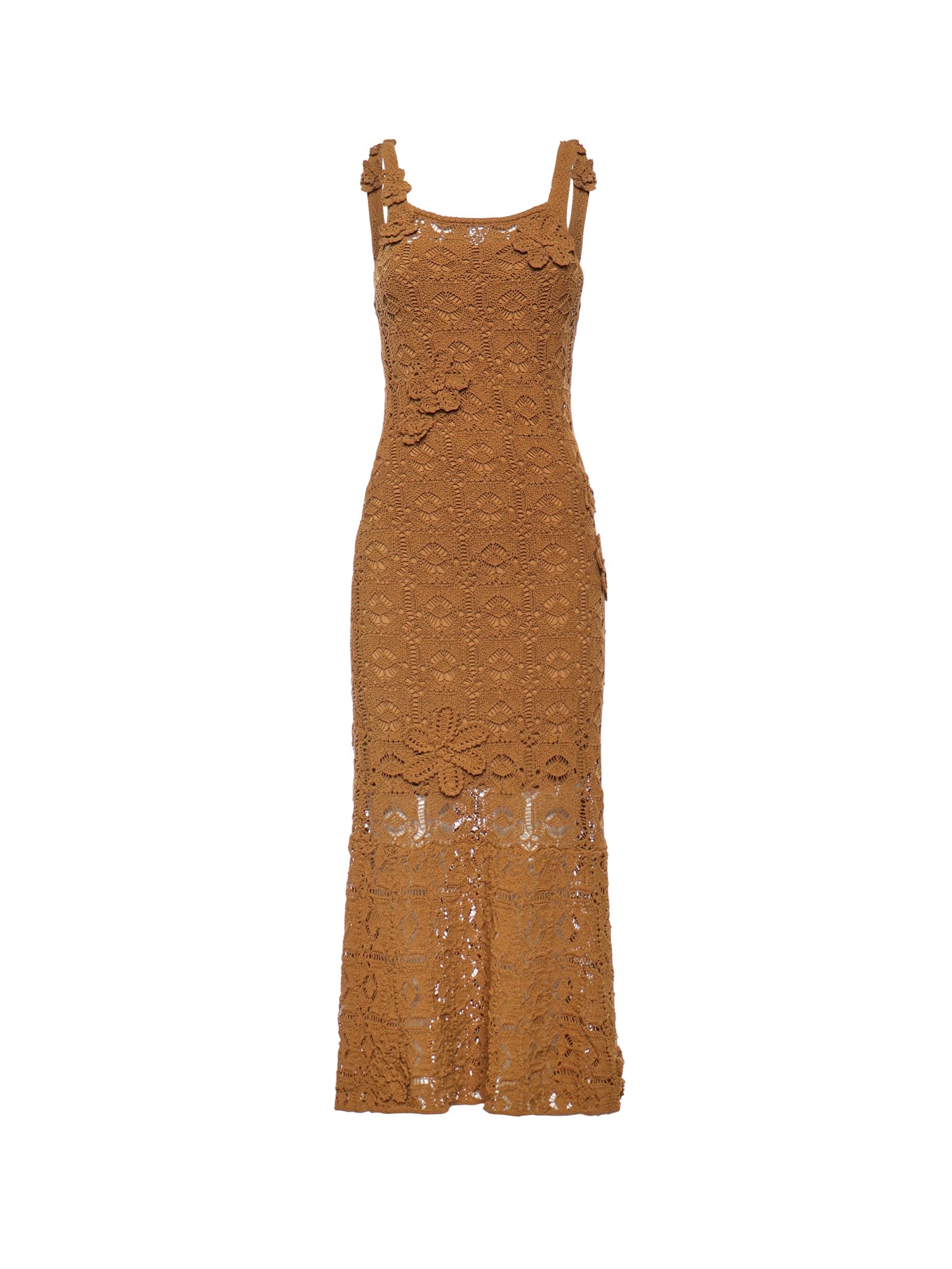 Abito midi crochet con fiori applicati 106862 A3B8L25 PINKO 