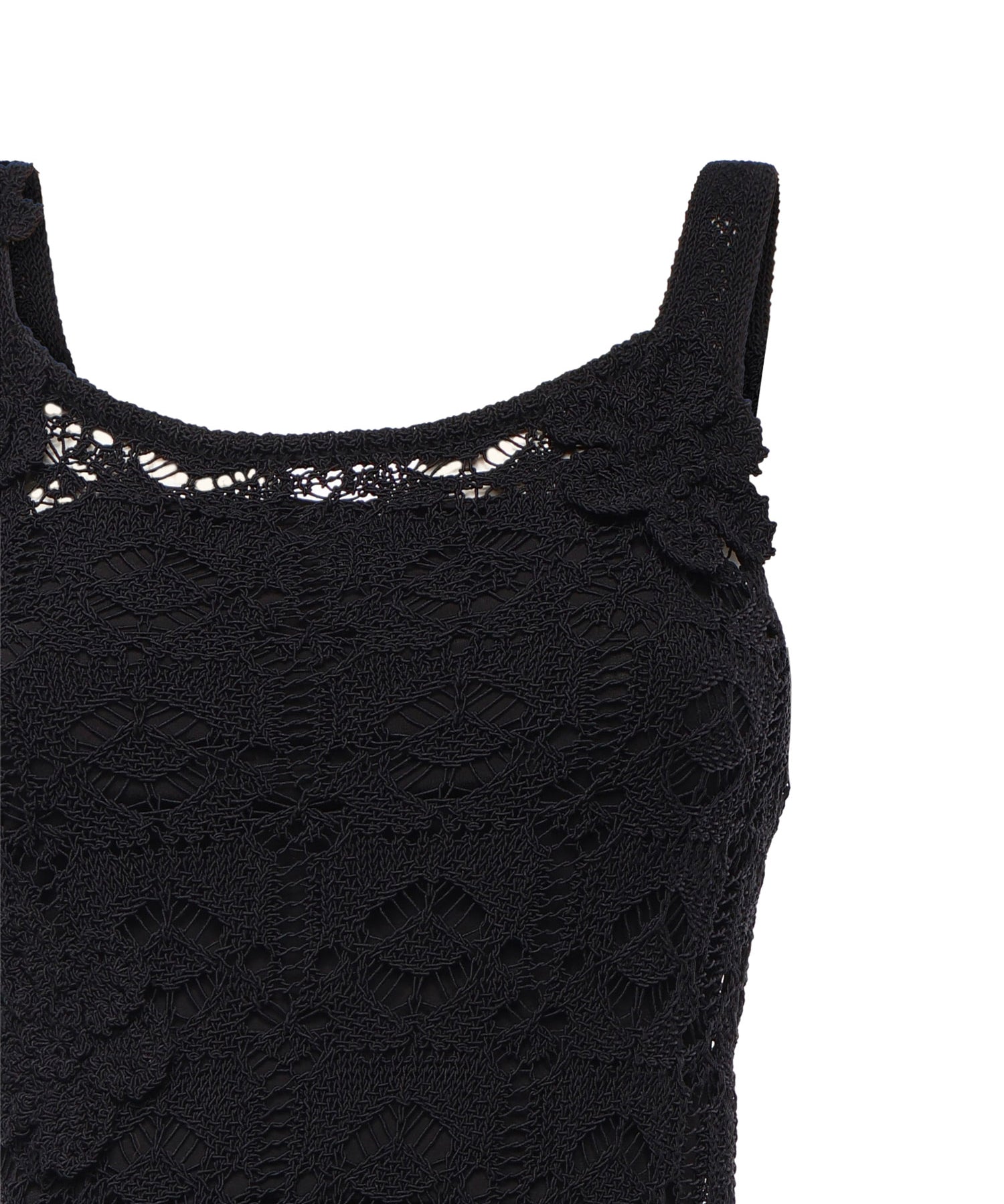 Abito midi crochet con fiori applicati 106862 A3B8Z99 PINKO 