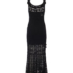 Abito midi crochet con fiori applicati 106862 A3B8Z99 PINKO 