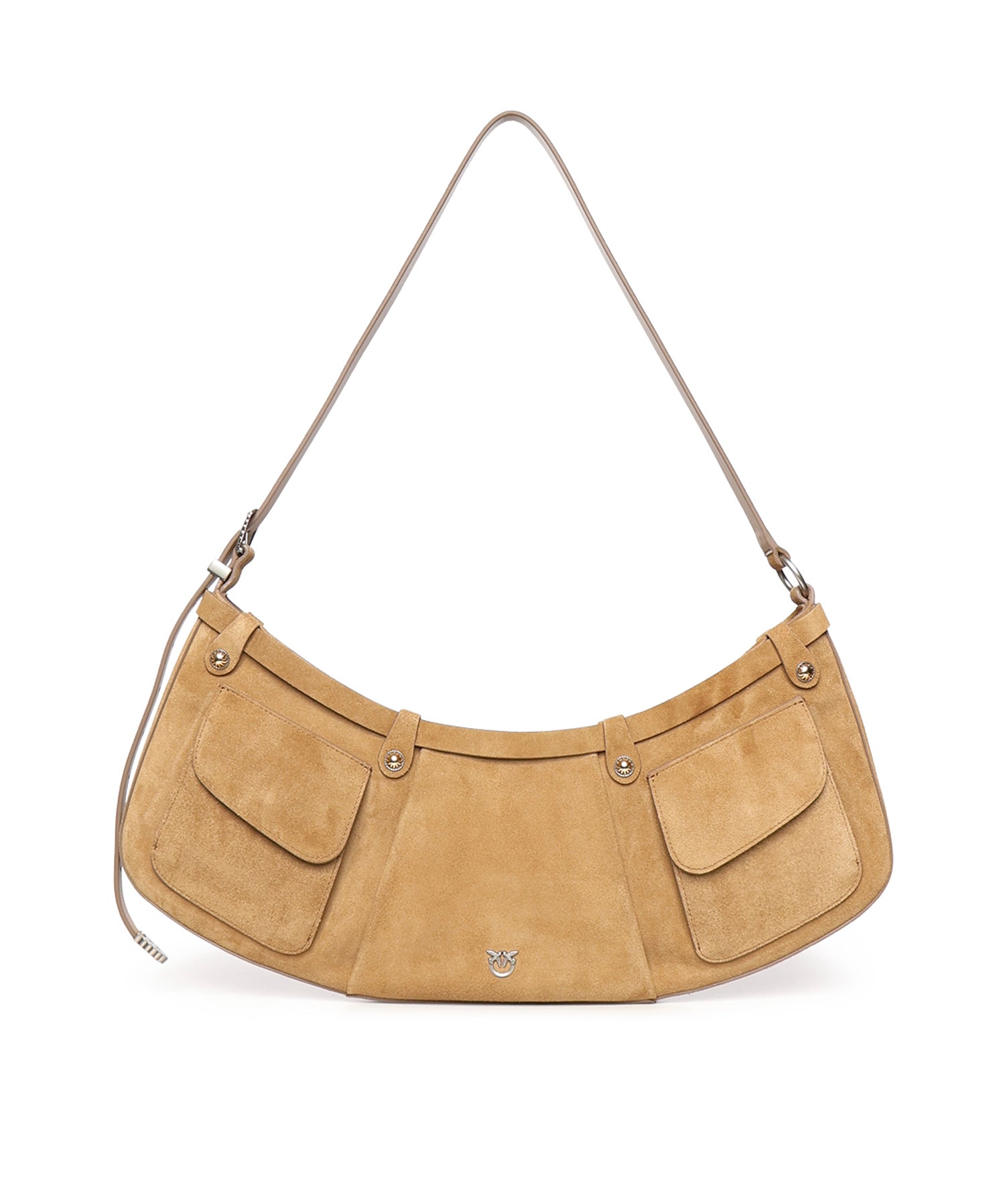 Borsa a spalla Pocket Body Bag in suede con tasche 106865 A0F6L22O PINKO 