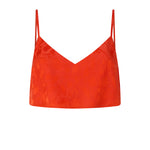 Top cropped jacquard con spalline sottili 106869 A3ANA99 PINKO 