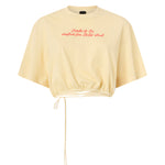 Crop top con logo lettering 106871 A3BMC19 PINKO 