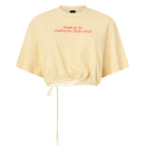 Crop top con logo lettering 106871 A3BMC19 PINKO 