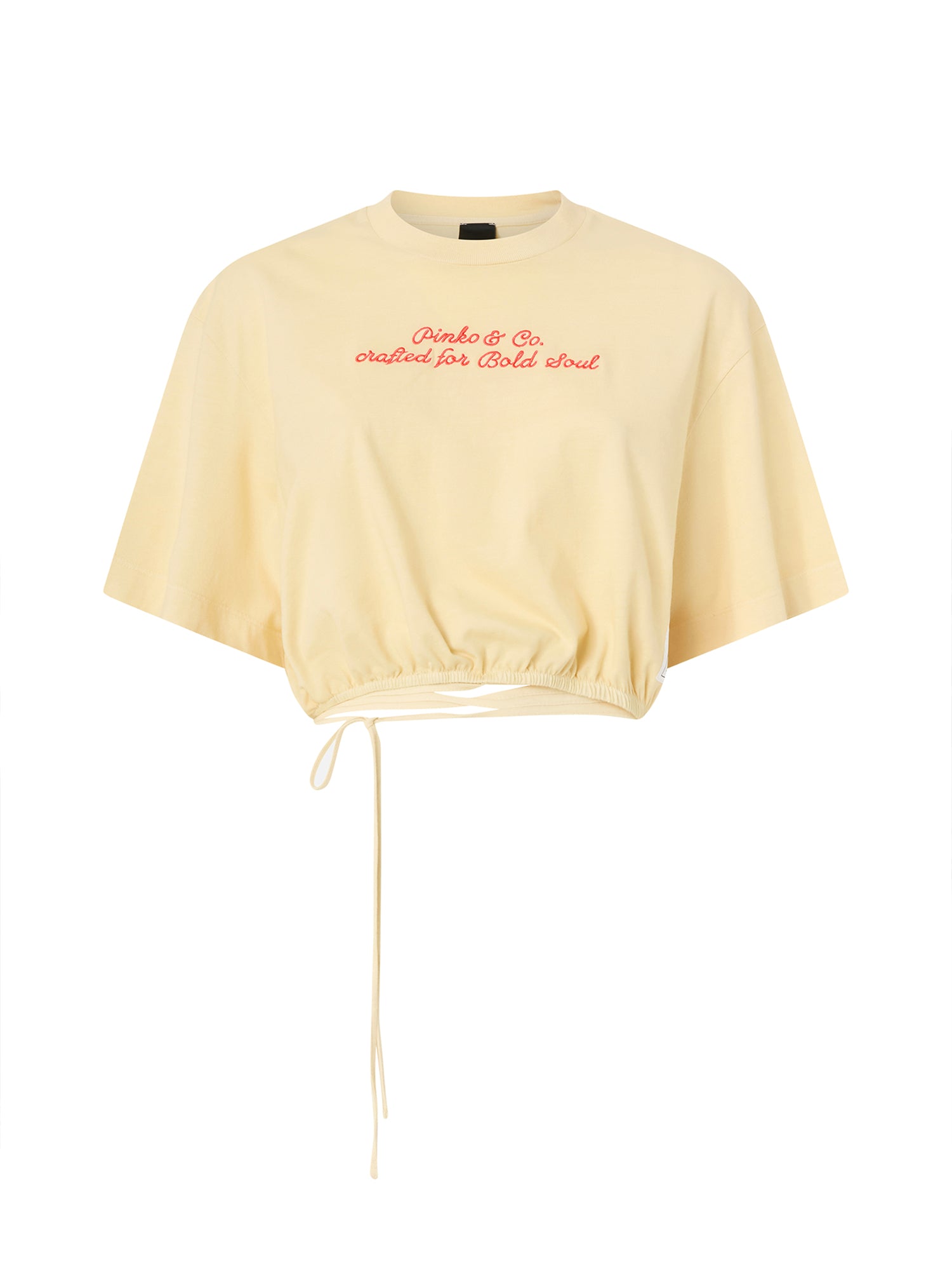 Crop top con logo lettering 106871 A3BMC19 PINKO 