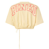 Crop top con logo lettering 106871 A3BMC19 PINKO 