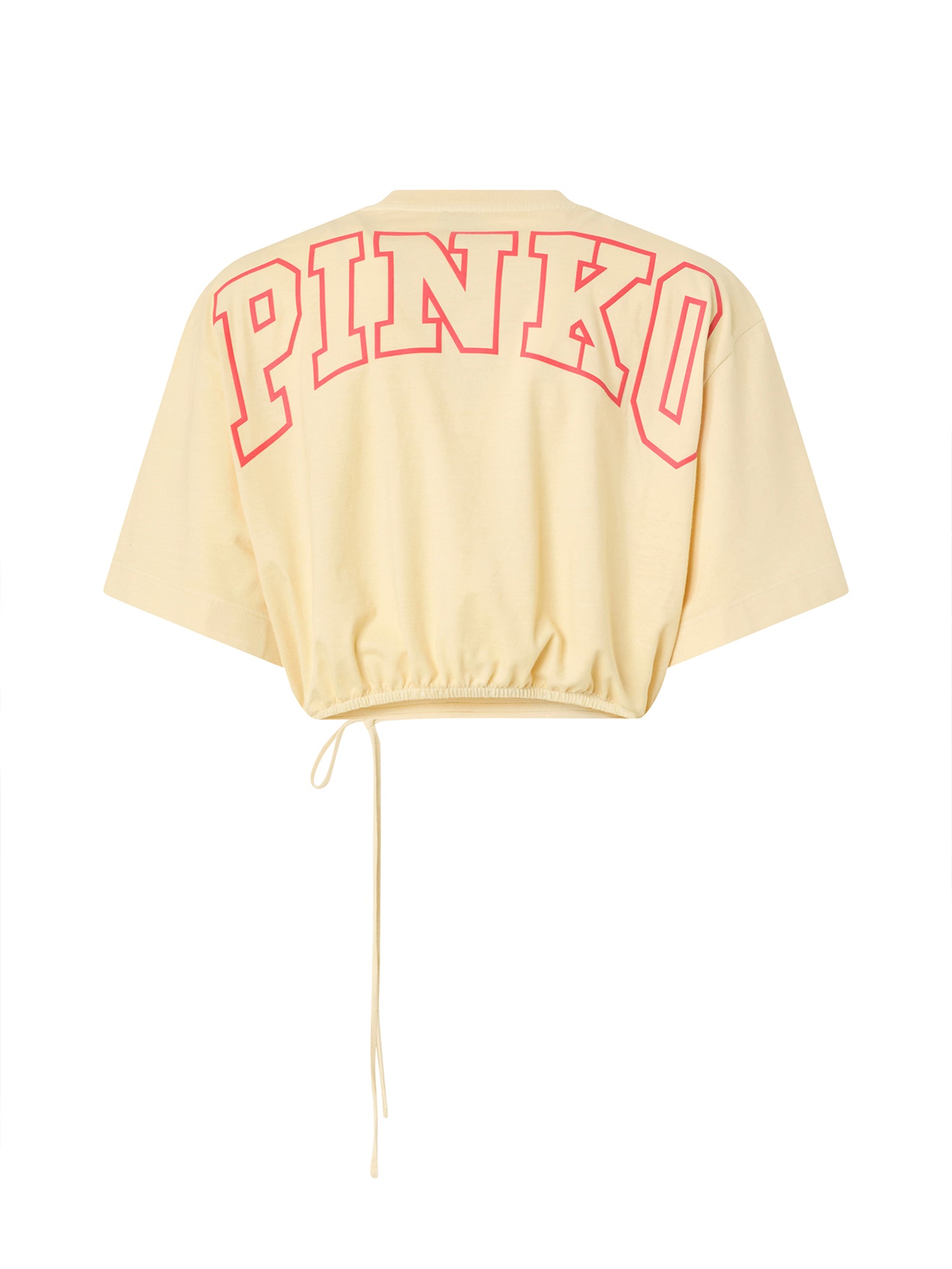 Crop top con logo lettering 106871 A3BMC19 PINKO 