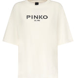 T-shirt in jersey con logo 106872 A3B3Z05 PINKO 