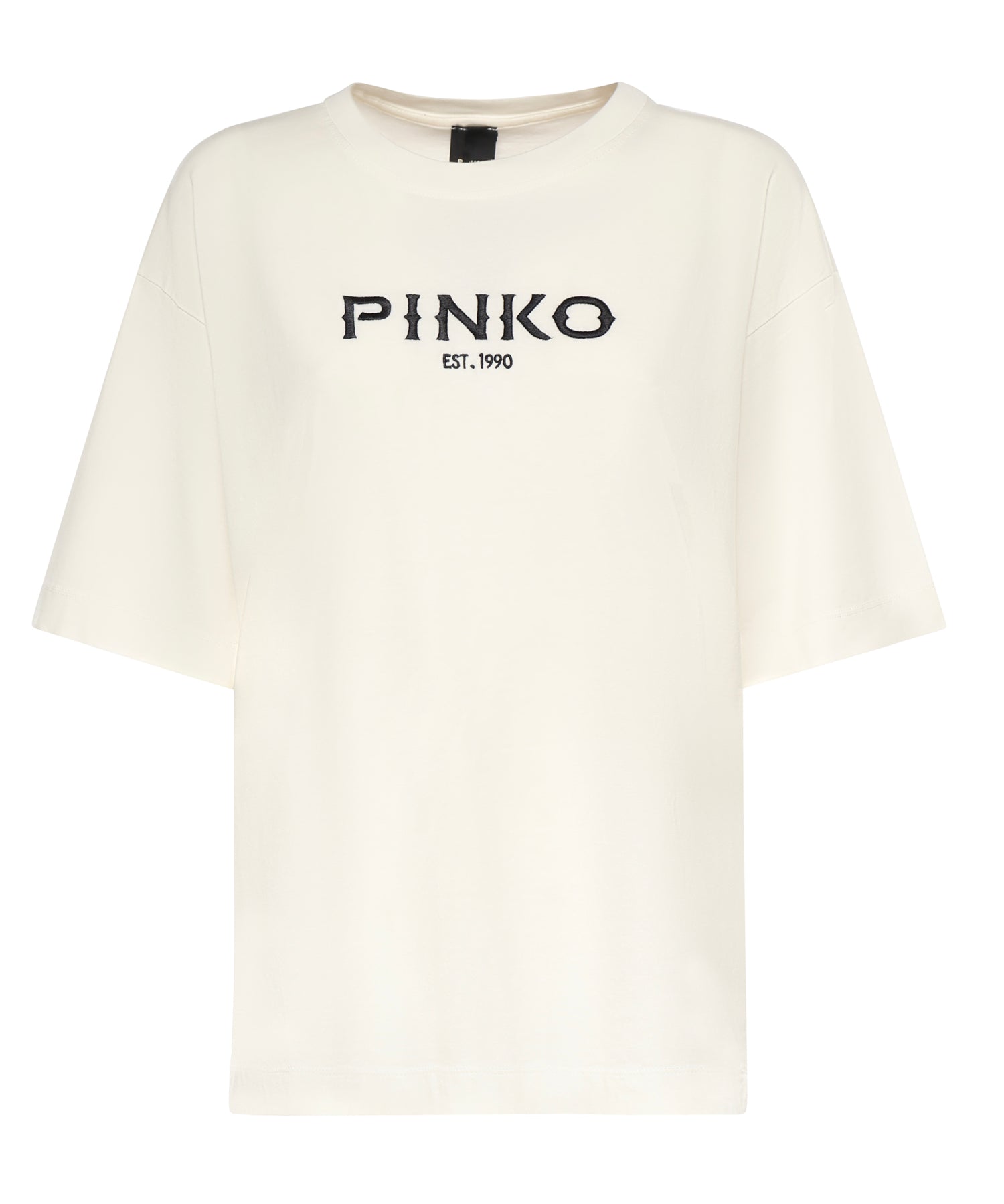 T-shirt in jersey con logo 106872 A3B3Z05 PINKO 