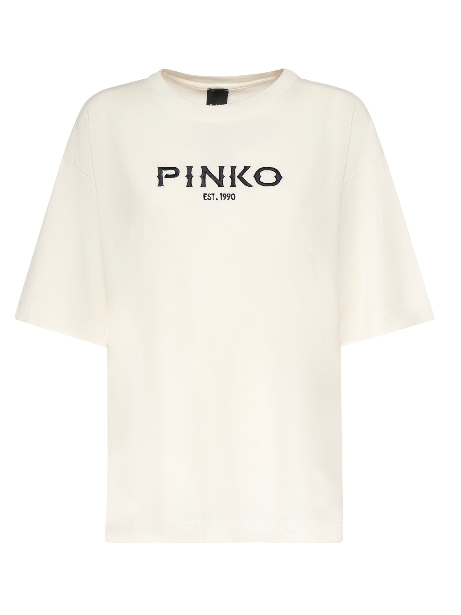 T-shirt in jersey con logo 106872 A3B3Z05 PINKO 