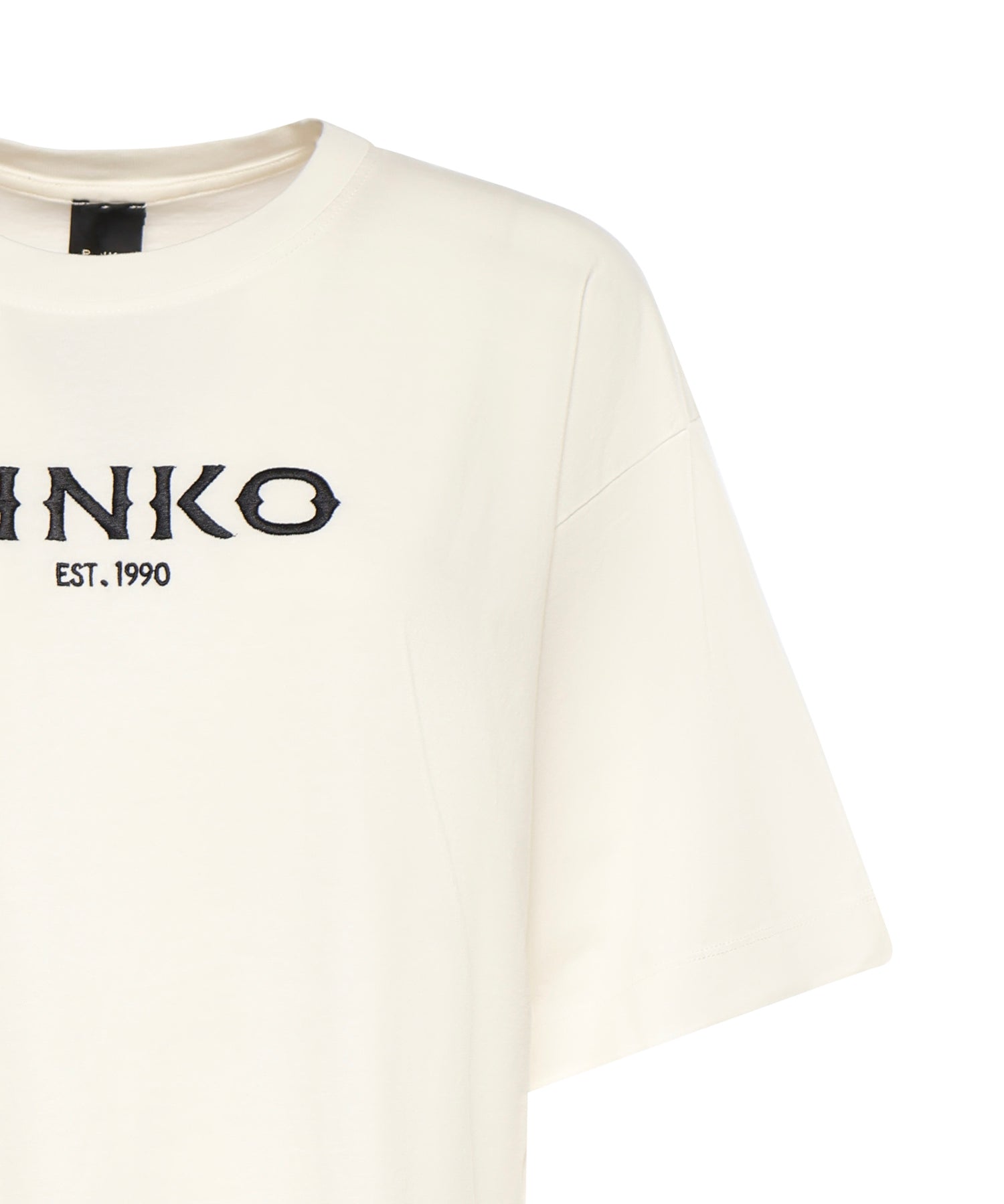 T-shirt in jersey con logo 106872 A3B3Z05 PINKO 