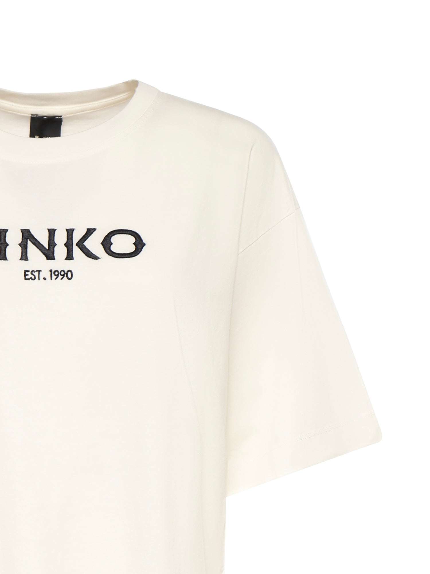 T-shirt in jersey con logo 106872 A3B3Z05 PINKO 