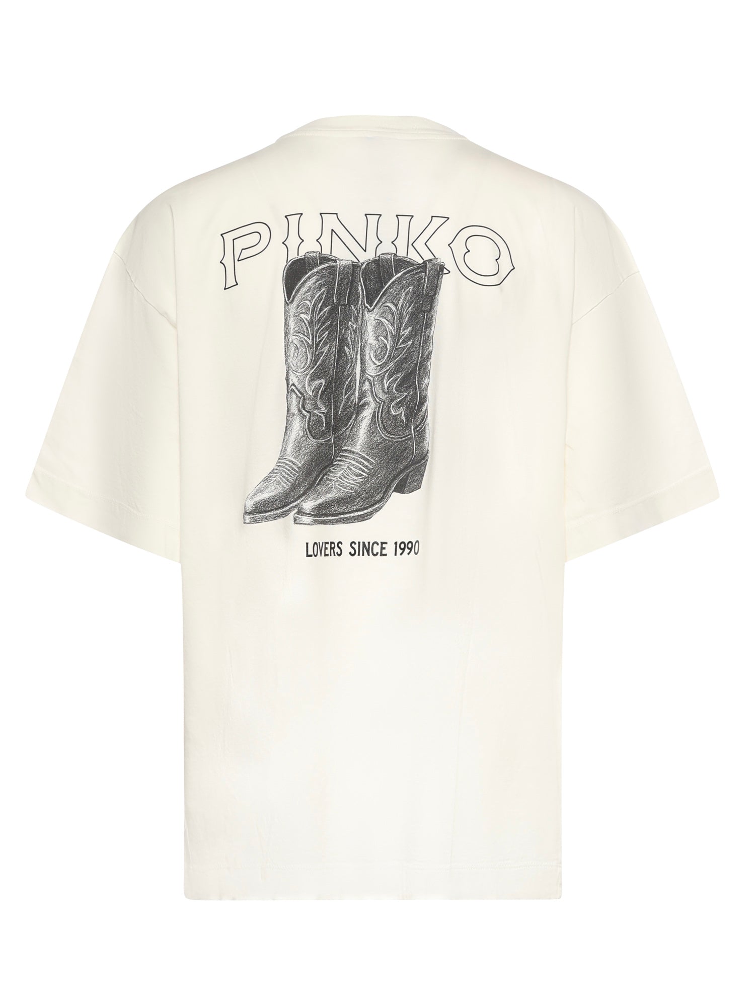 T-shirt in jersey con logo 106872 A3B3Z05 PINKO 