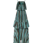 Abito lungo con stampa a righe pennellate 106878 A3CHSD3 PINKO 