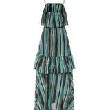 Abito lungo con stampa a righe pennellate 106878 A3CHSD3 PINKO 