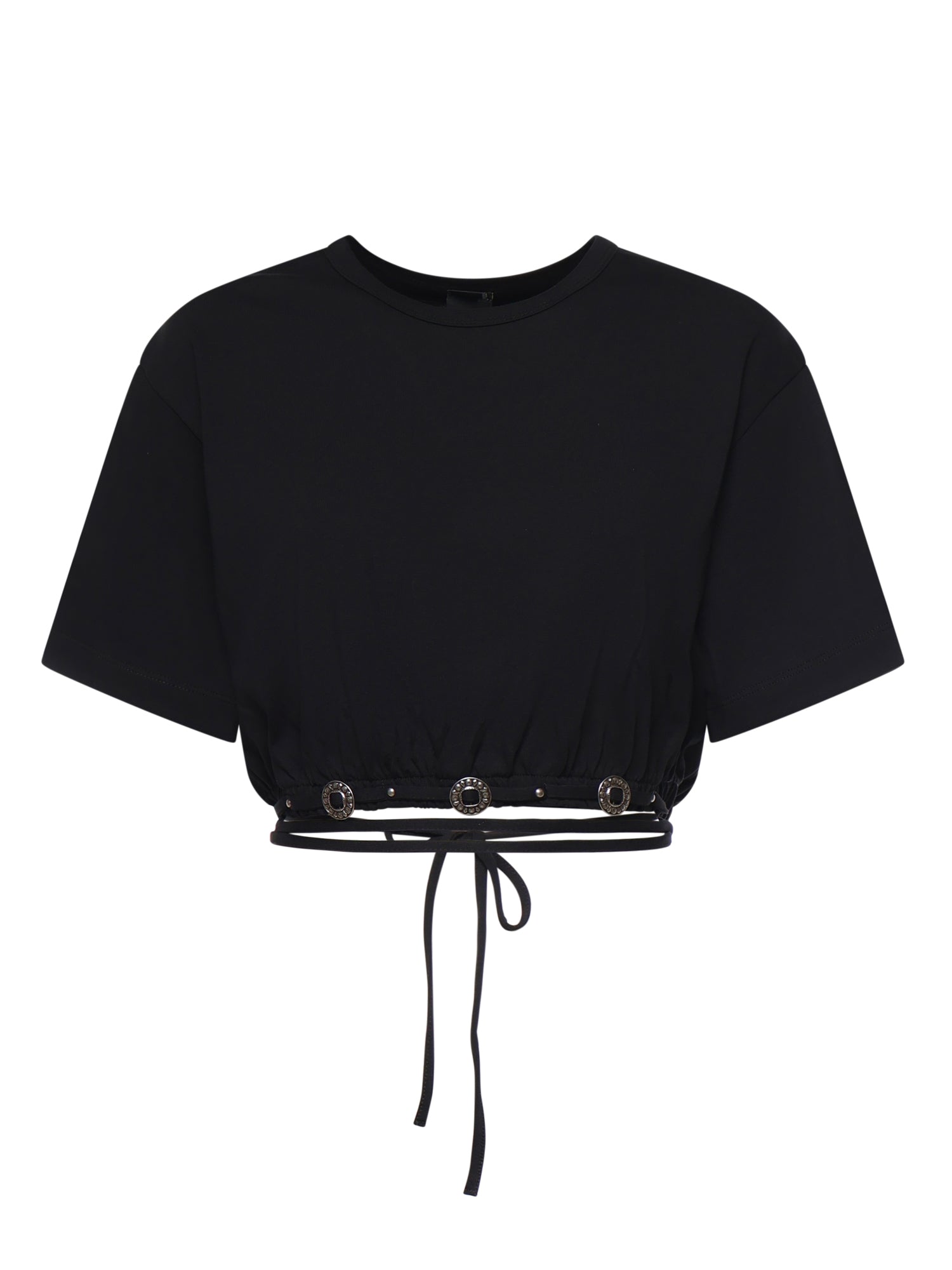 T-shirt cropped in jersey 106907 A3ARZ99 PINKO 