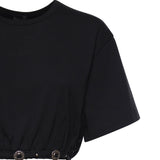 T-shirt cropped in jersey 106907 A3ARZ99 PINKO 