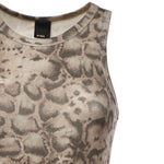 Canotta a costine con stampa snake 106919 A3DPCZ9 PINKO 