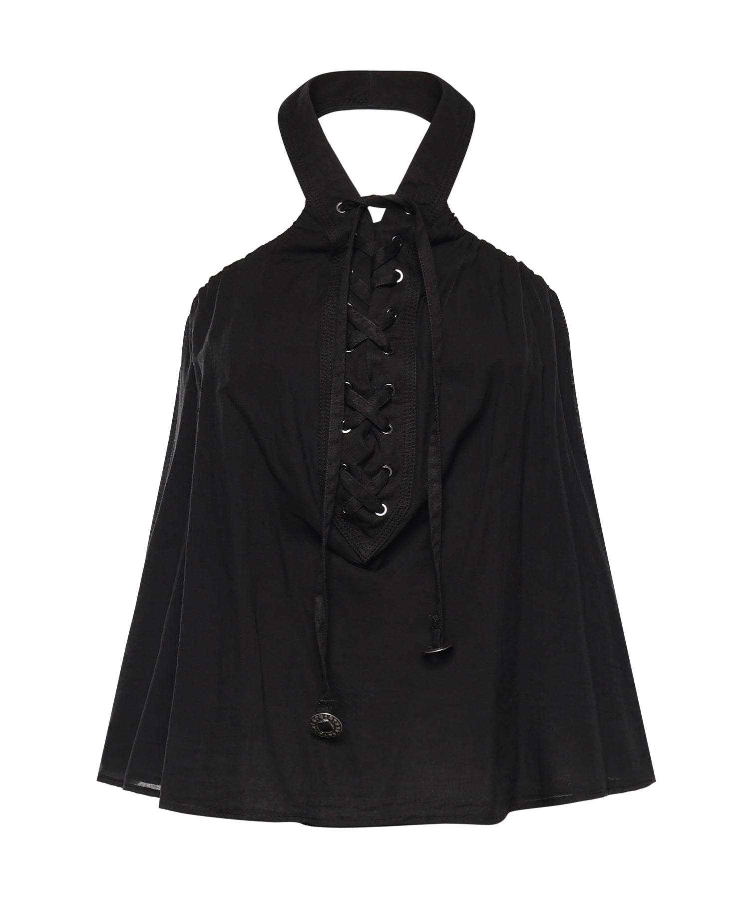 Top con lacci e dettagli texani 106944 A3AXZ99 PINKO 