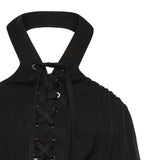 Top con lacci e dettagli texani 106944 A3AXZ99 PINKO 