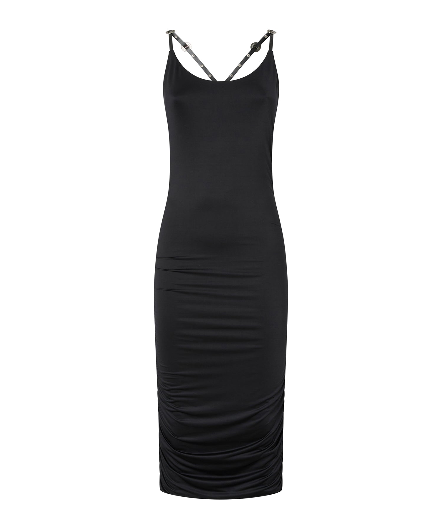 Abito midi a tubino con spalline incrociate 106953 A3C1Z99 PINKO 