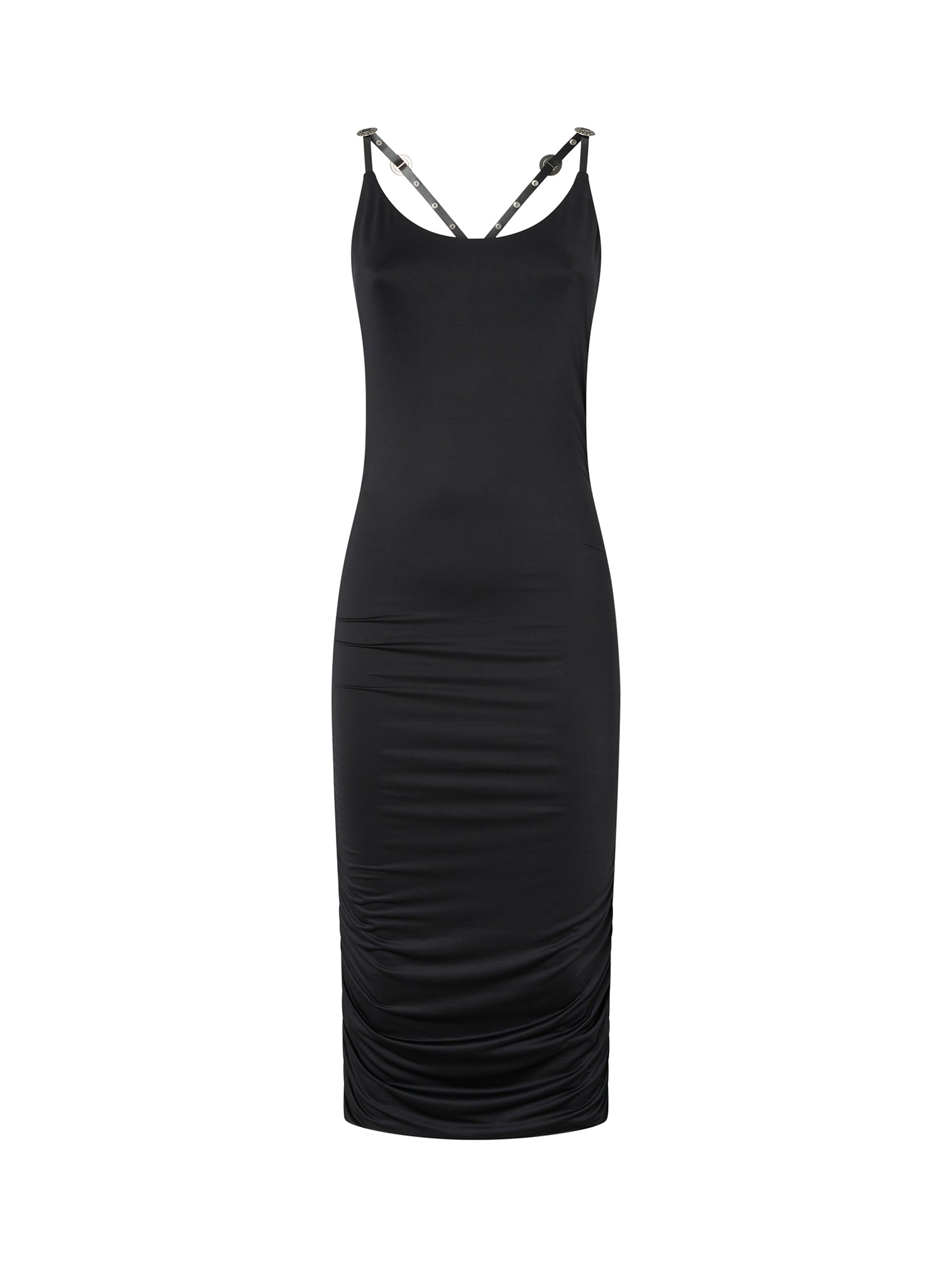Abito midi a tubino con spalline incrociate 106953 A3C1Z99 PINKO 
