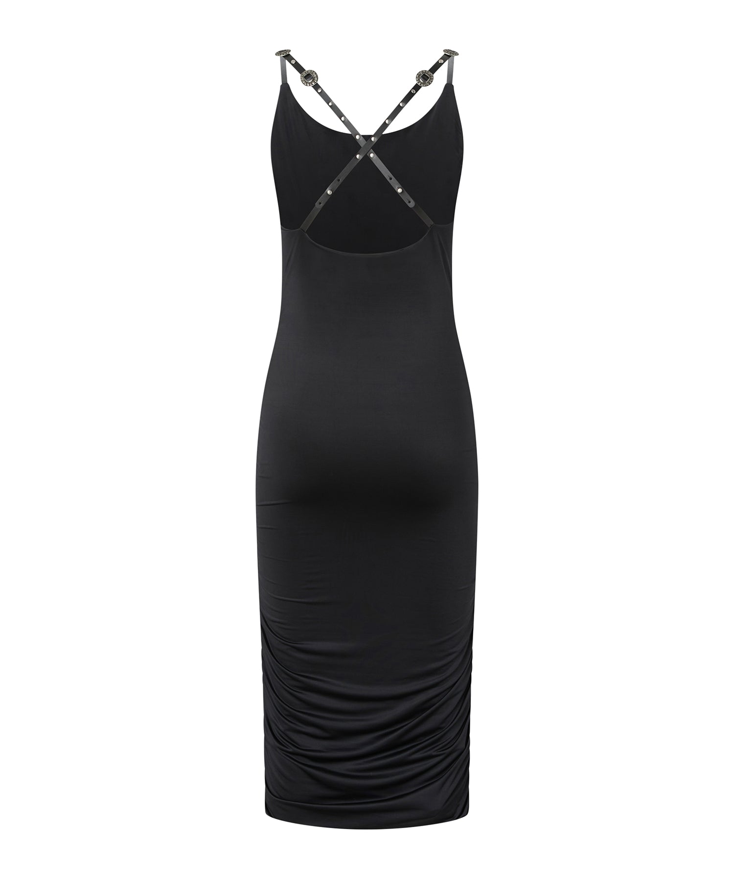 Abito midi a tubino con spalline incrociate 106953 A3C1Z99 PINKO 
