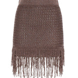 Minigonna in maglia con frange 106960 A3CII69 PINKO 