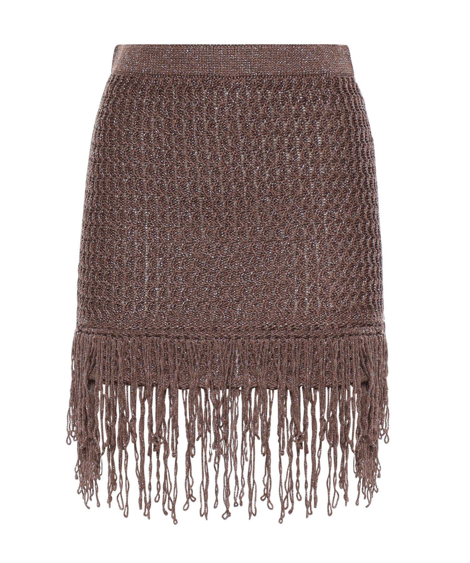 Minigonna in maglia con frange 106960 A3CII69 PINKO 