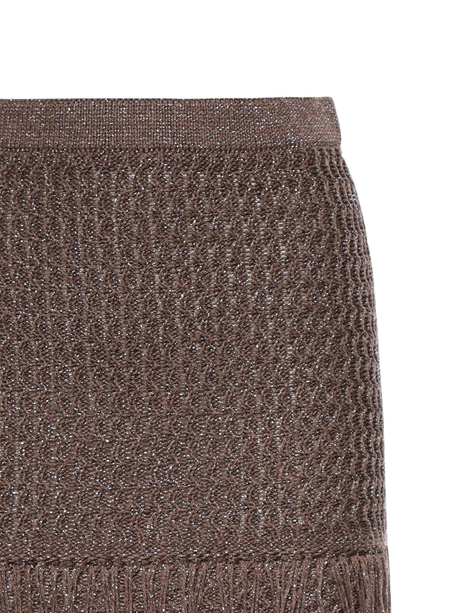 Minigonna in maglia con frange 106960 A3CII69 PINKO 