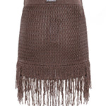 Minigonna in maglia con frange 106960 A3CII69 PINKO 