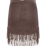 Minigonna in maglia con frange 106960 A3CII69 PINKO 