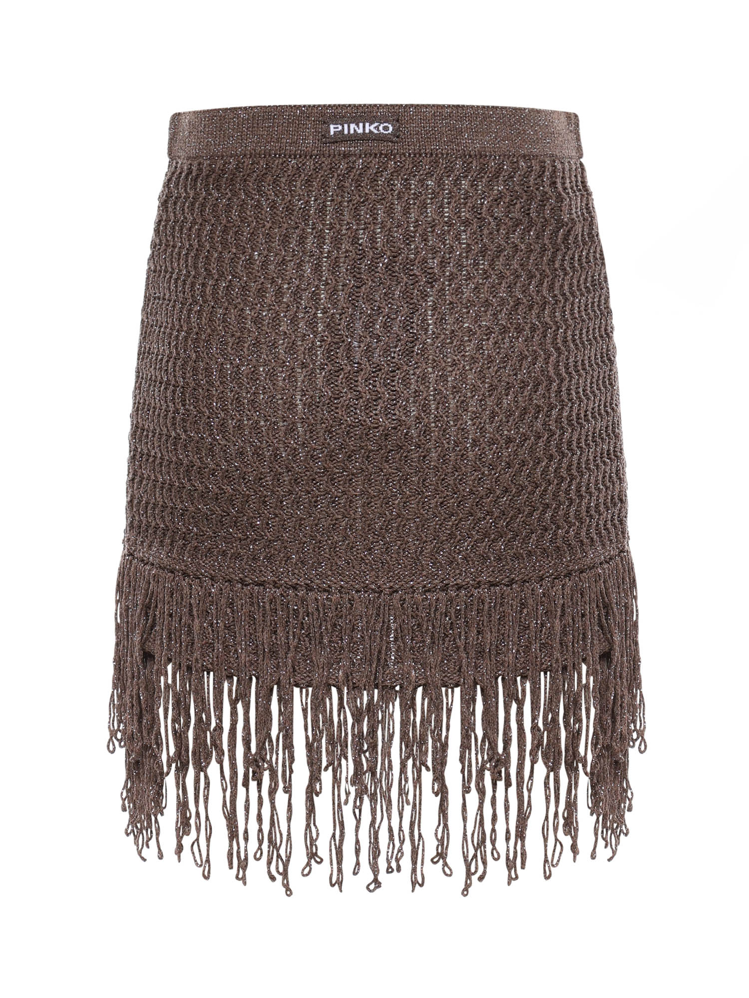 Minigonna in maglia con frange 106960 A3CII69 PINKO 