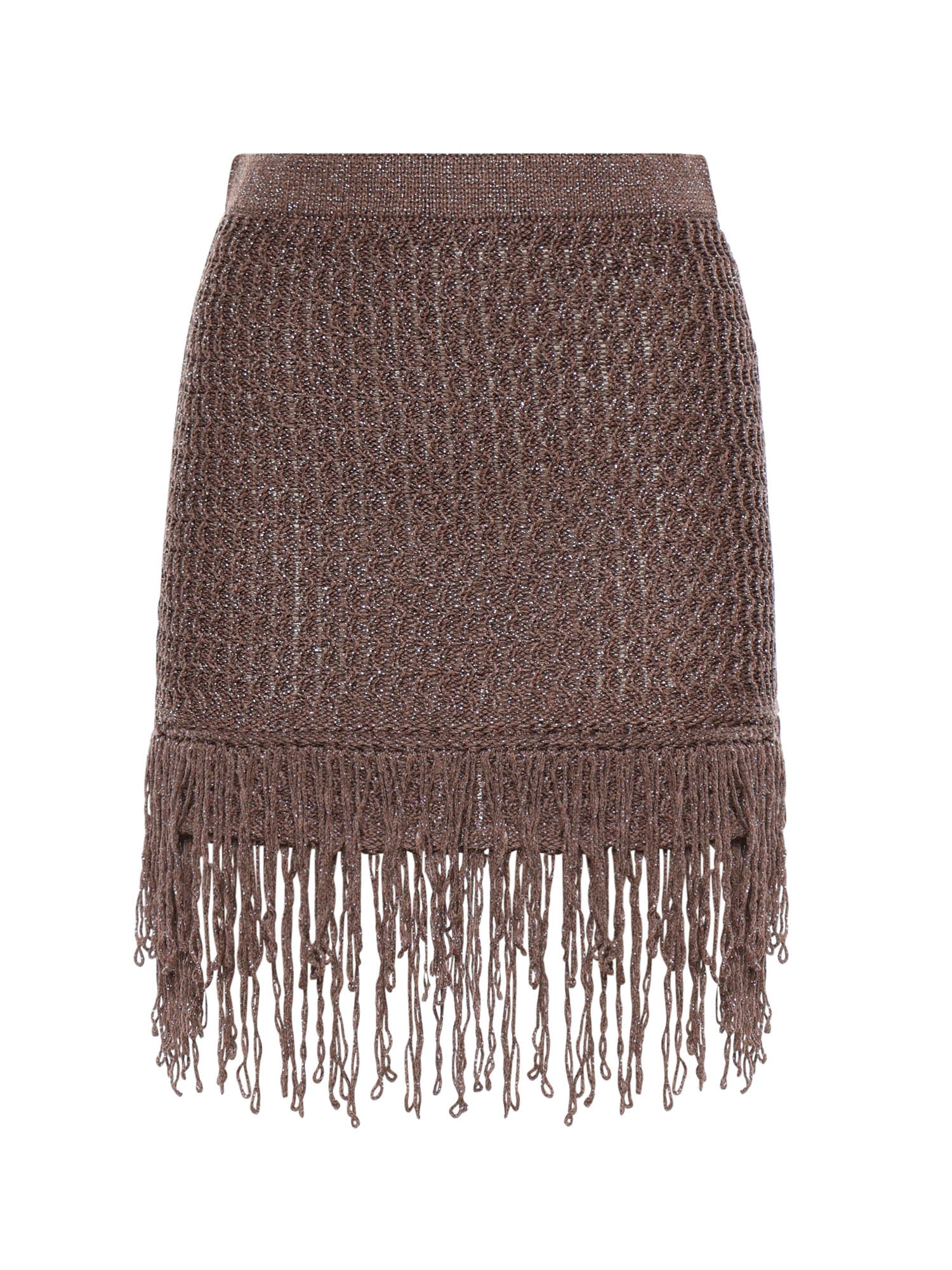 Minigonna in maglia con frange 106960 A3CII69 PINKO 