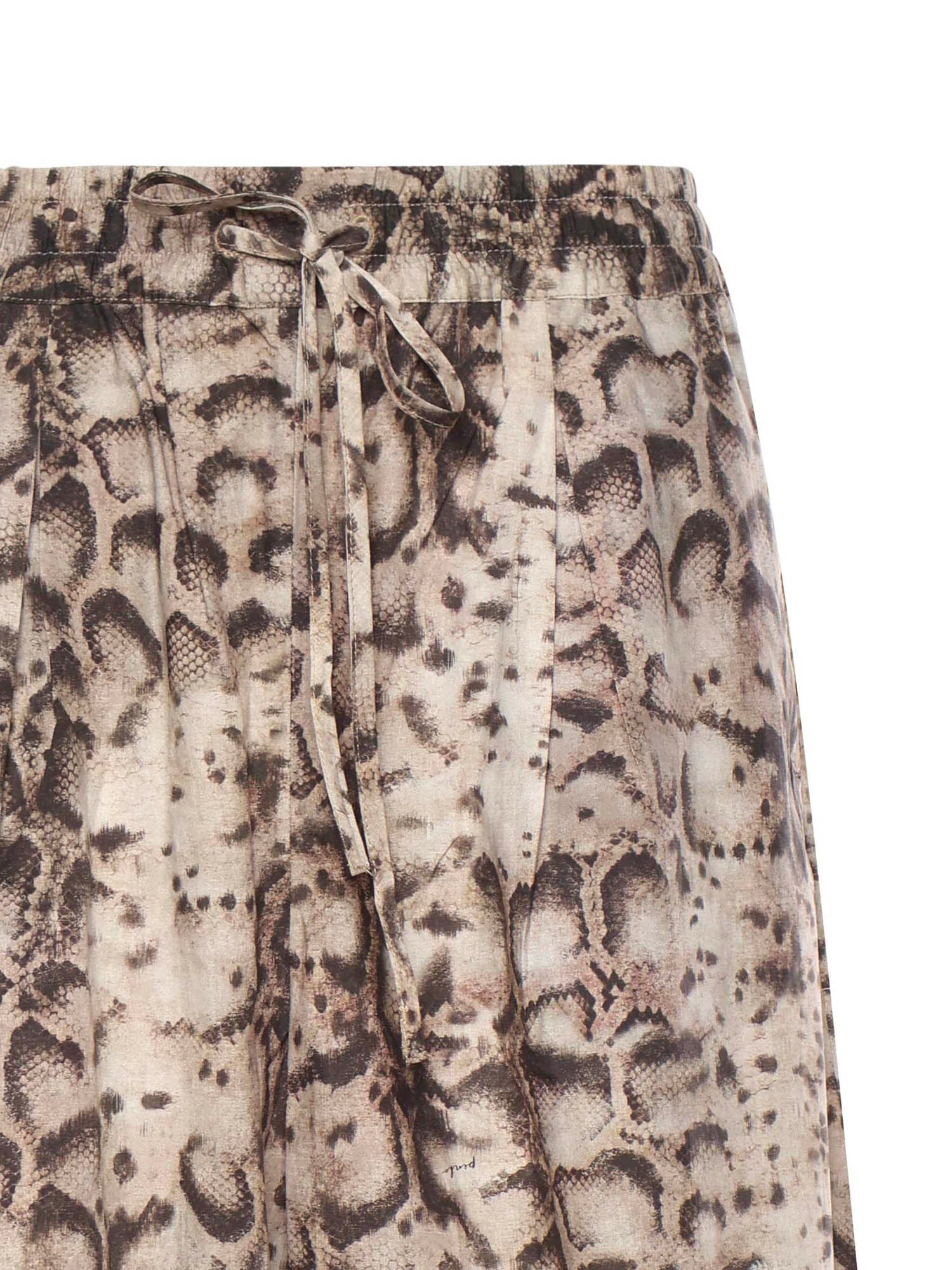 Pantaloni ampi con stampa snake 106963 A3B1CZ9 PINKO 