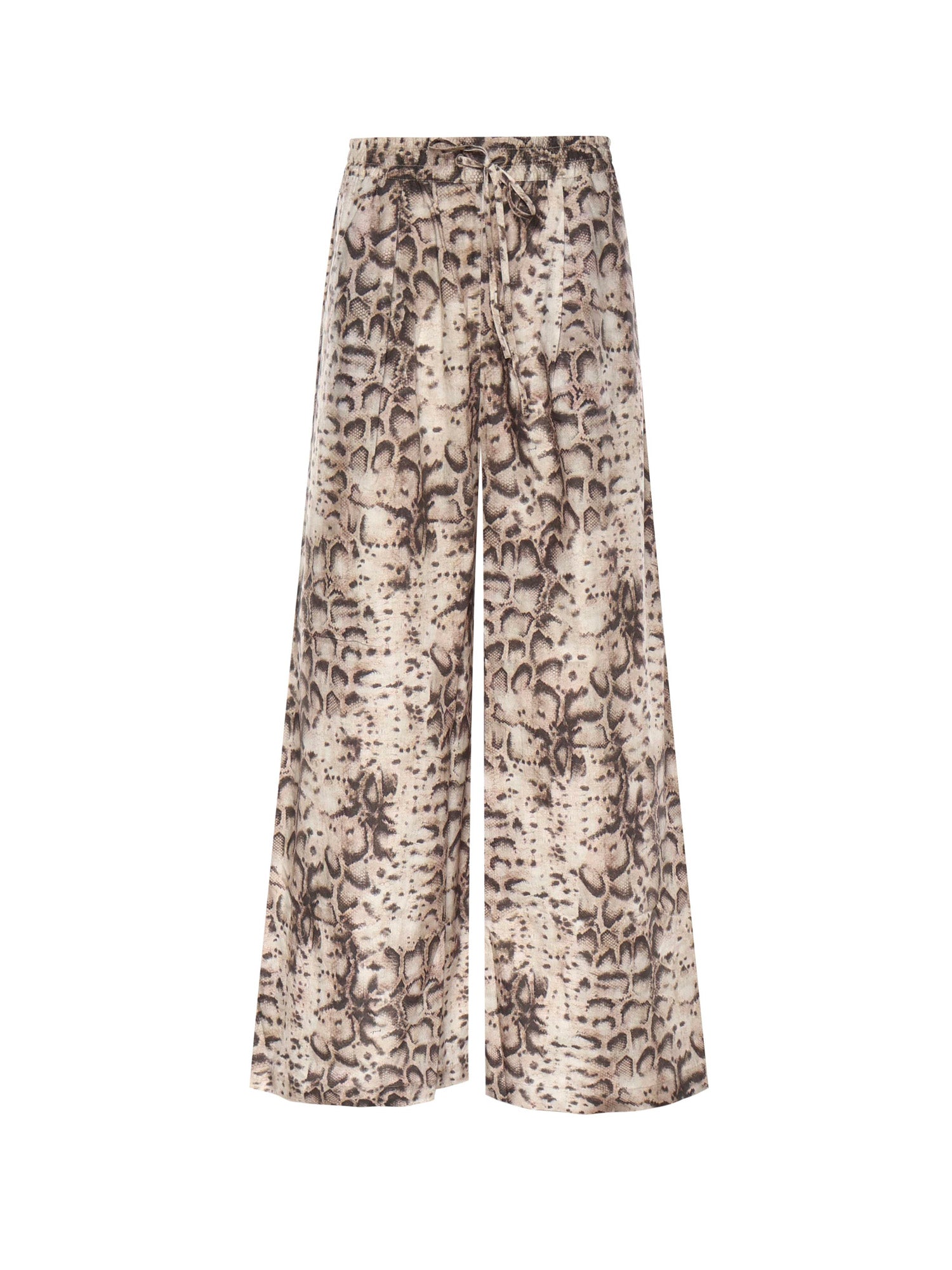 Pantaloni ampi con stampa snake 106963 A3B1CZ9 PINKO 