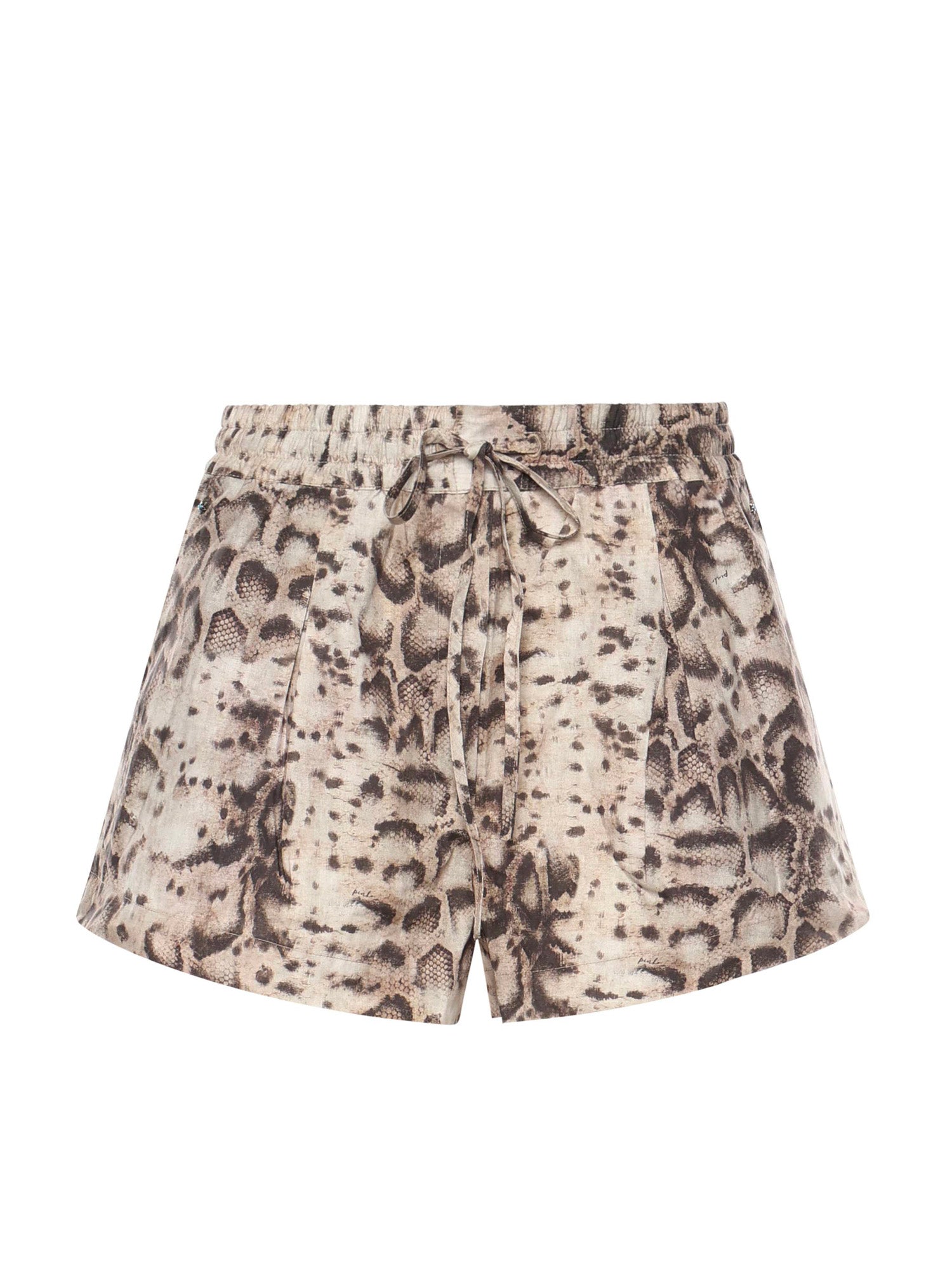 Shorts con motivo snake in cotone 106964 A3B1CZ9 PINKO 