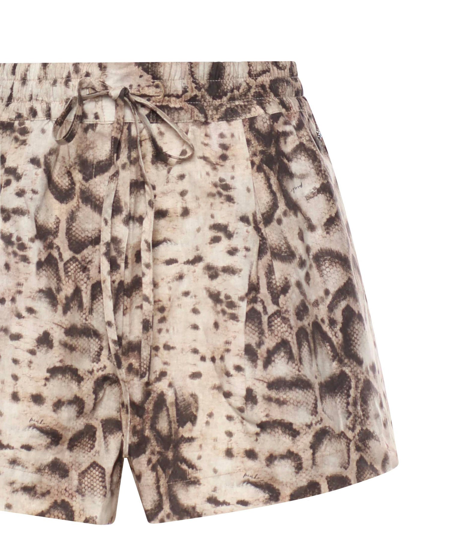 Shorts con motivo snake in cotone 106964 A3B1CZ9 PINKO 