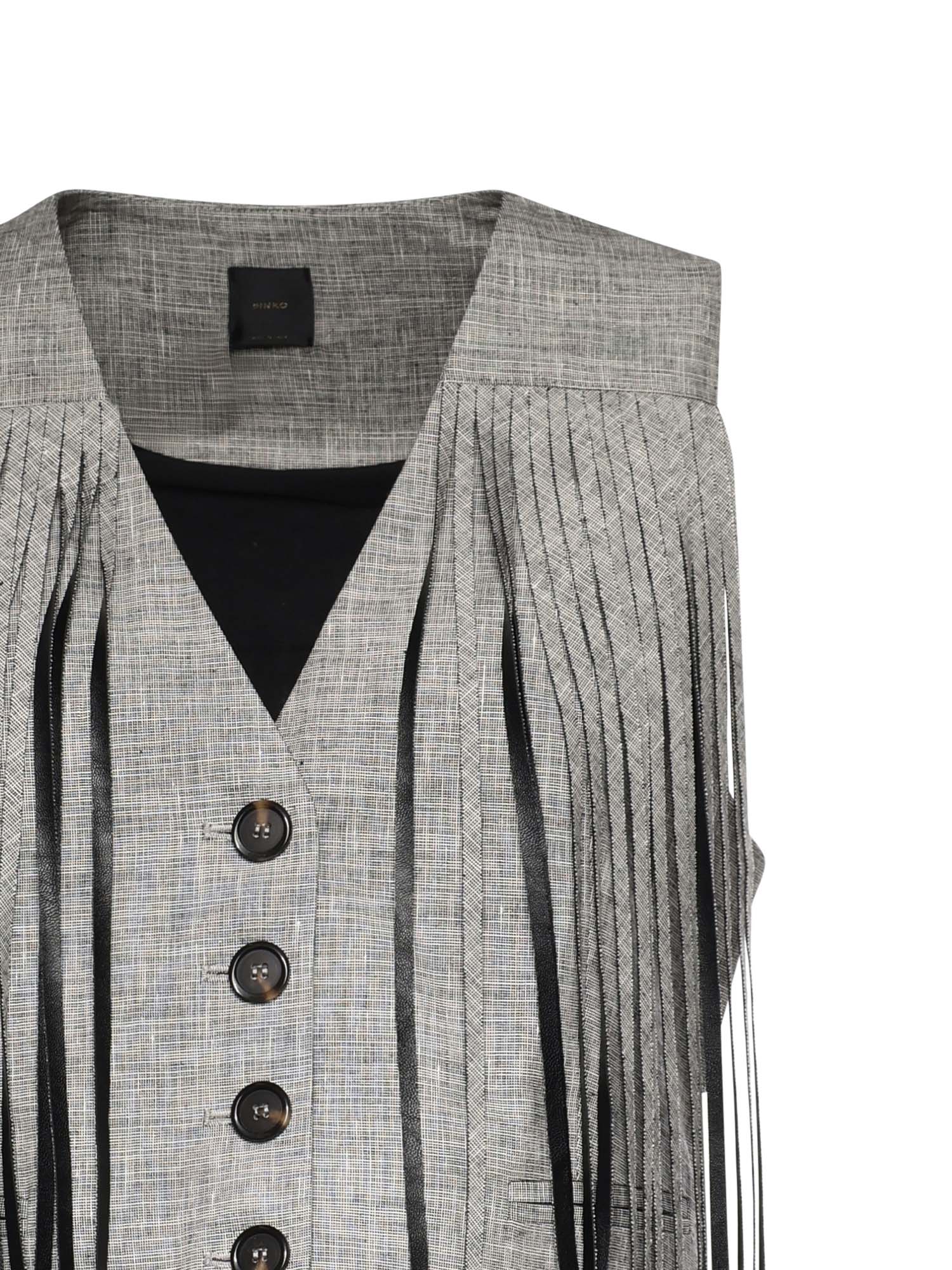 Gilet con frange 106965 A3ASZZ2 PINKO 