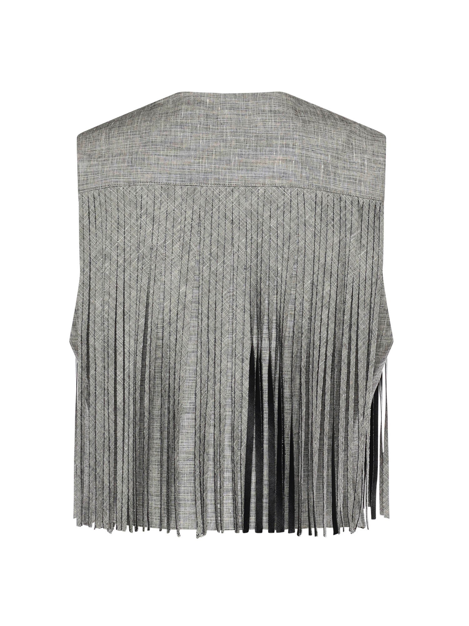 Gilet con frange 106965 A3ASZZ2 PINKO 