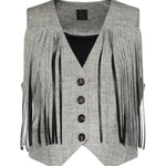 Gilet con frange 106965 A3ASZZ2 PINKO 