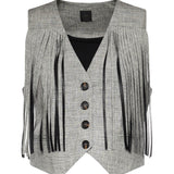 Gilet con frange 106965 A3ASZZ2 PINKO 
