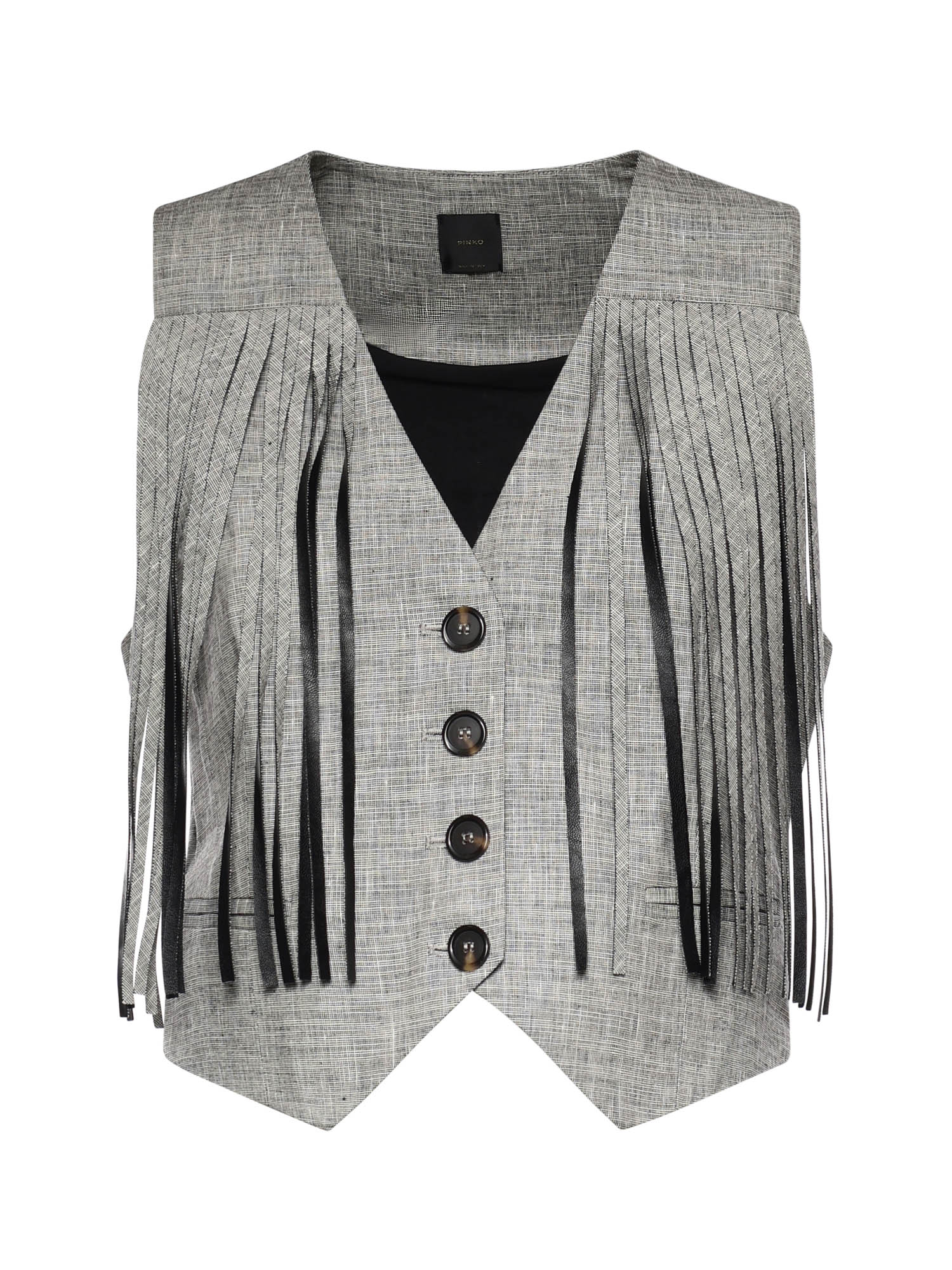 Gilet con frange 106965 A3ASZZ2 PINKO 