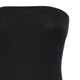 Abito lungo con top a costine e gonna a balze 107015 A3D1Z99 PINKO 