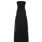 Abito lungo con top a costine e gonna a balze 107015 A3D1Z99 PINKO 