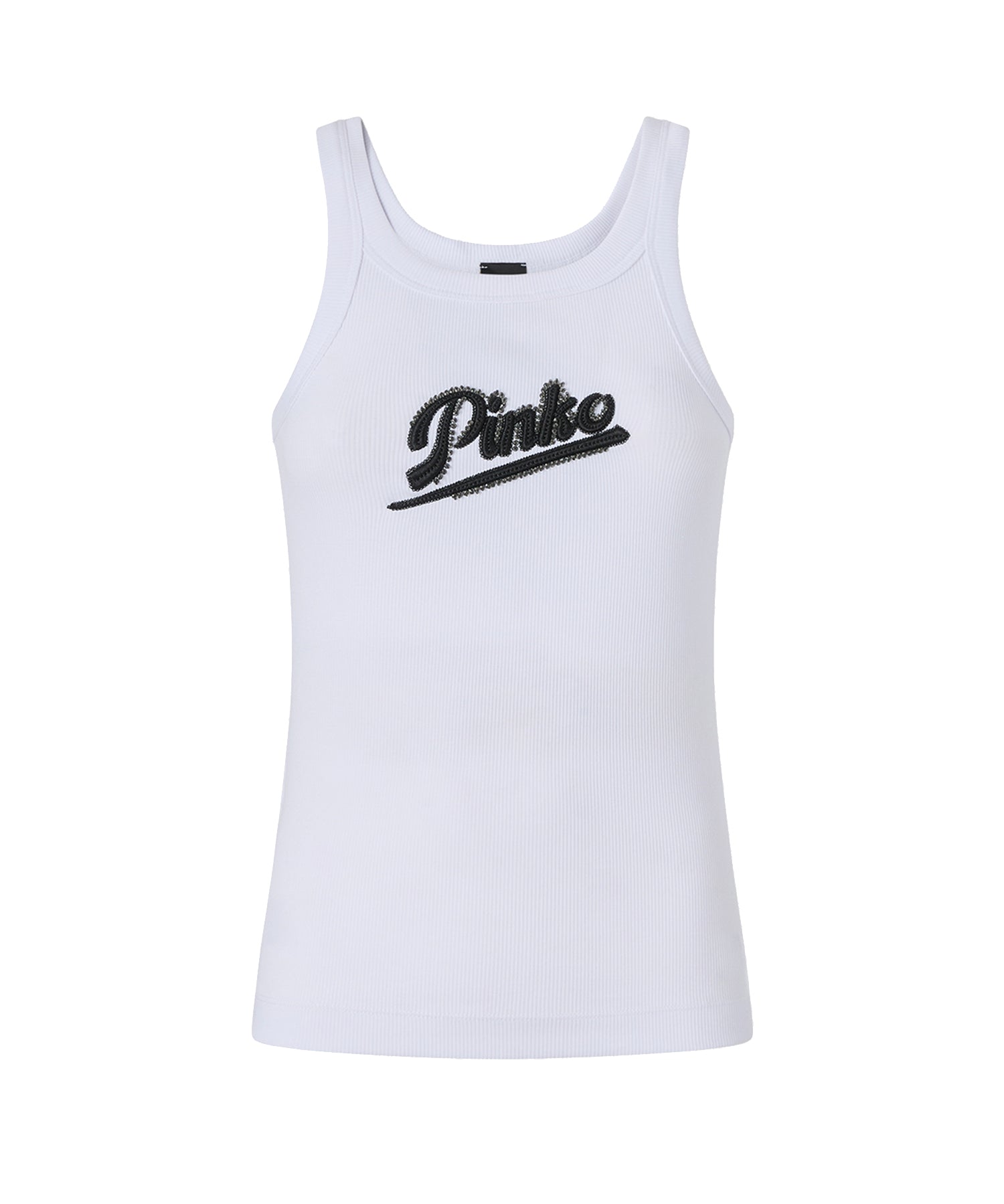 Tank top con ricamo e strass 107299 A3H7Z14 PINKO 